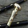 Designer Antique Brass Handle Wooden Walking Stick Vintage Victorian Style Cane