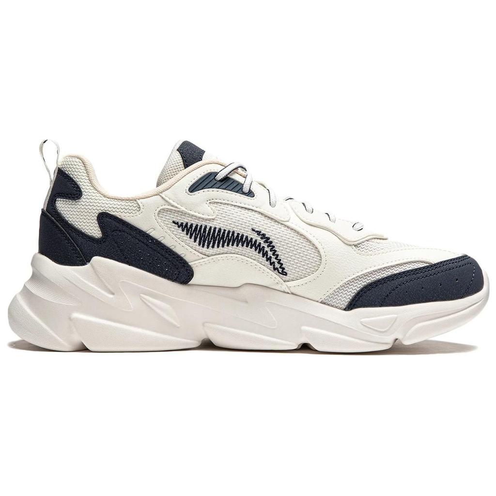 Li Ning Cloud Sea Cushioning Slip Resistant Abrasion Resistant Support Casual Shoes Men's Blue White AGCT427-4