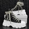 Nouvelles chaussures plateforme toile chaussures de couple hiver loisirs sports montantes chaussures en coton taille européenne grande taille