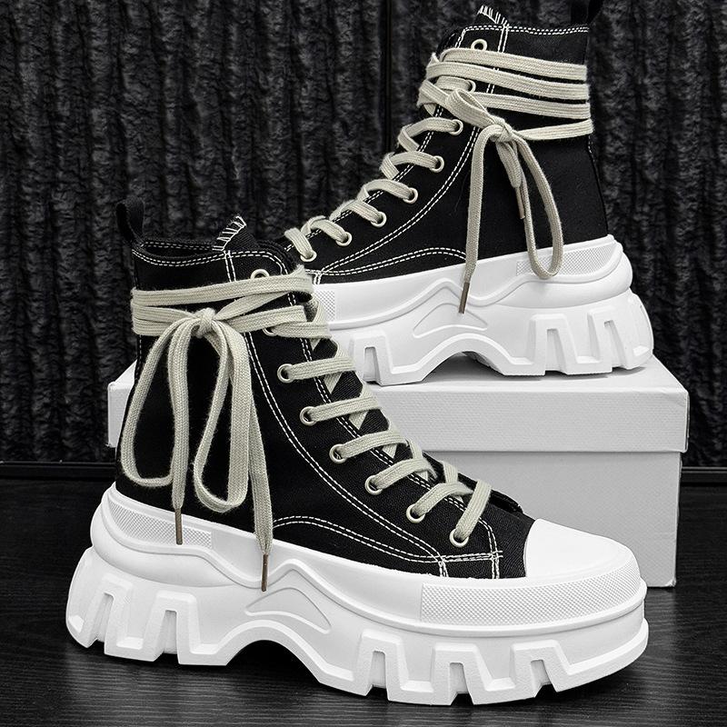 Nouvelles chaussures plateforme toile chaussures de couple hiver loisirs sports montantes chaussures en coton taille européenne grande taille
