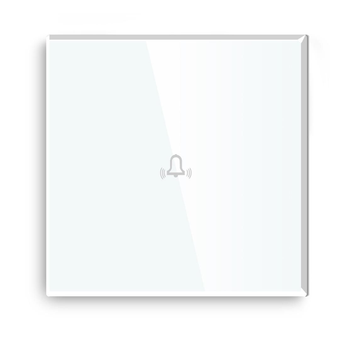 

BSEED Сенсорный выключатель дверного звонка Настенный сенсорный выключатель Стеклянная панель Водонепроницаемый Для домашней безопасности 10А 1Way белый