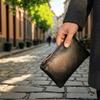 Ultra Thin Wallet Men's and Women's 6-inch Mobile Phone Bag Zipper Long Design Large Capacity Fashionable and Casual Top Layer Cowhide Clutch Bag