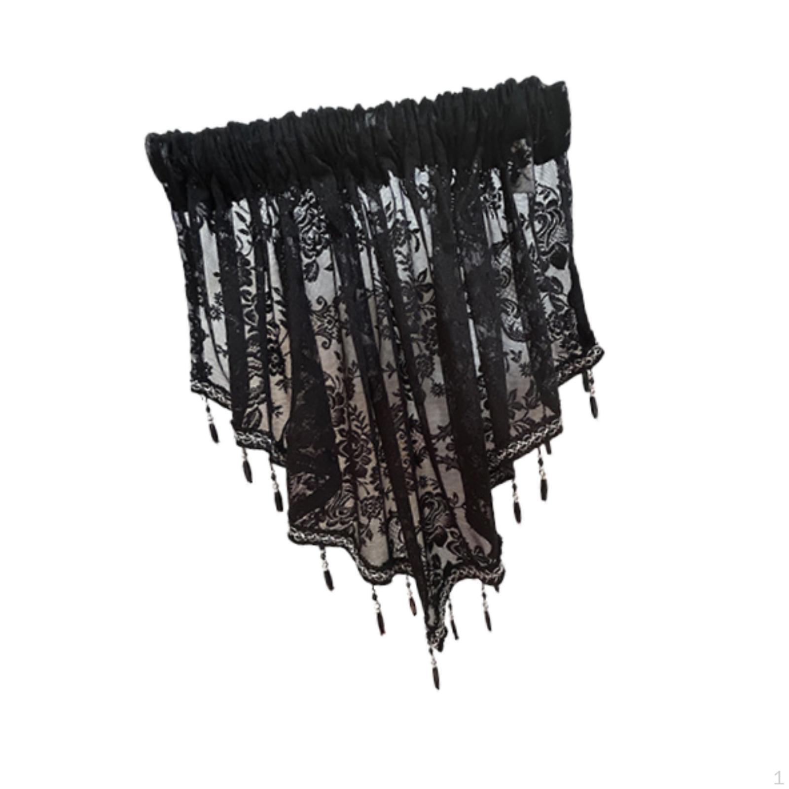

Beaded Swag Curtain Valance for , Lightweight Home Decor Kitchen And Bedroom