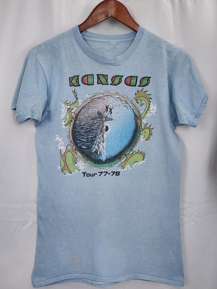 

Kansas Band Gift For Fans Blue TShirt Cotton All Size S5XL LL58 Unisex T-Shirt XXXXL
