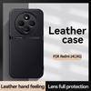 For Redmi 14C Leather Texture Built-in Magnetic TPU Soft Edge Anti-drop Anti-fingerprint Phone Case