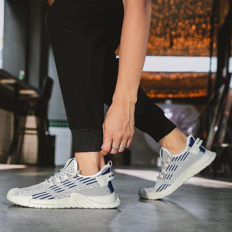 Fashion Men's Sports Shoes - Black Mesh Upper Grey Running Shoes, Barefoot Shoes Thick Bottom Cowboy Boots Modern Minimalist Style 2025