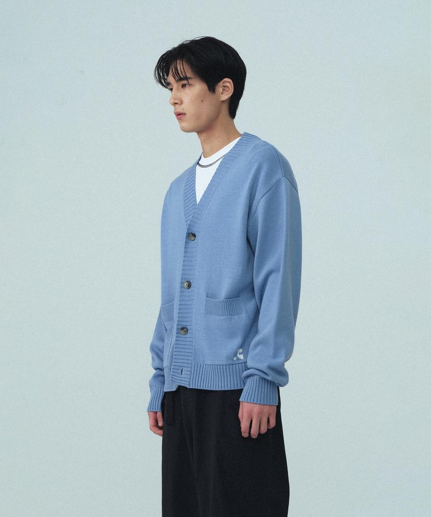 Rest&Recreation V-Neck Knit Cardigan - Sky Blue