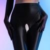 80D Plus Size Oil Shiny Footless Tights Glossy Satin Shaping Pantyhose Women Sexy Pole Dance Clubwear Sports Fitness Leggings