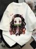 Plus Size Summer Demon Slayer Anime Printed Unisex Women Tshirt Casual Parent Child Tops Fashion Harajuku StyleY2K Street Wear