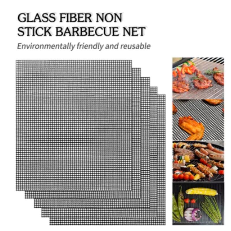 Grillnett bakenetttilbehør Non-stick grillmatte fungerer på røykpellets gass kull BBQ arkforinger