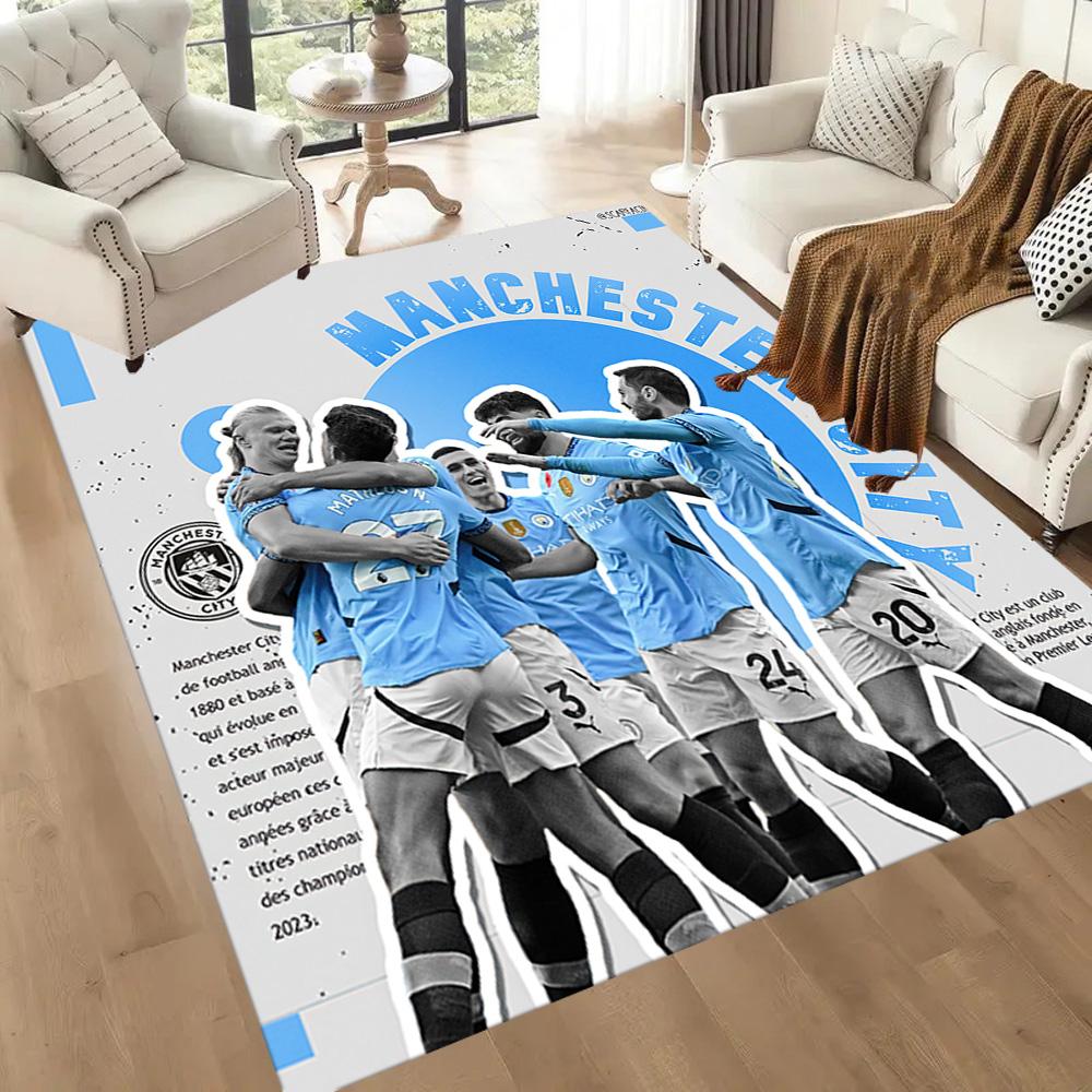 Manchester City Area Rug Perfect For Kitchen Entryway Bedrooms Balcony Antislip Rug Anime Office Decor Luxury Gift For Birthday Christmas Wedding