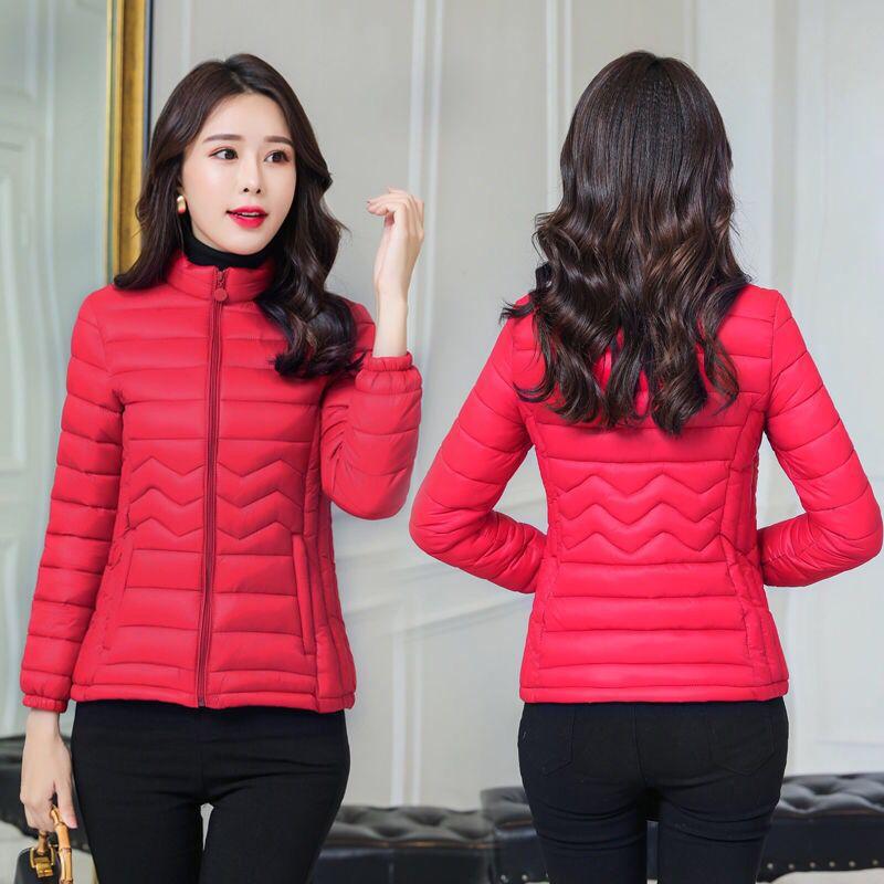 

Women s new light and thin clothes, short small jackets, slim and thin warm jackets L-85-50 kg червоний