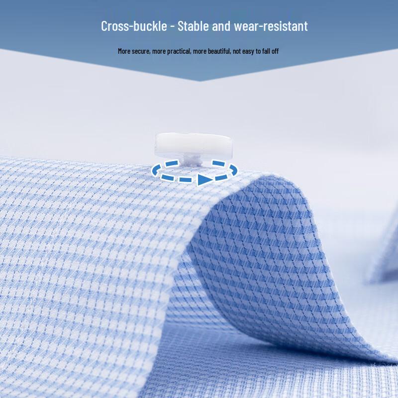 FIRS Men's 240-Thread Silk Blend Non-Iron Plaid Long Sleeve Shirt