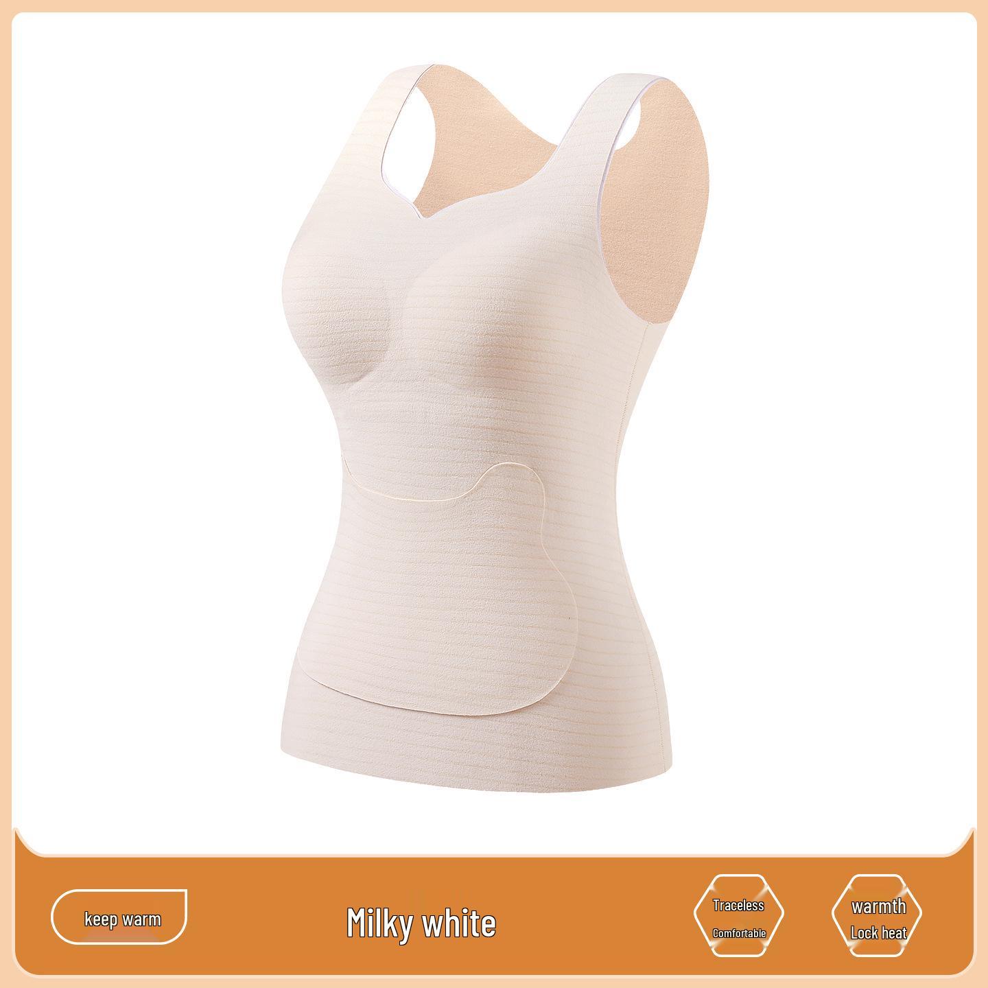 

Теплый бархатный женский жилет с нагрудными вкладышами - шелковистый и толстый базовый слой для учениц средней школы (Осень зима) 2XL (60-68 kg)