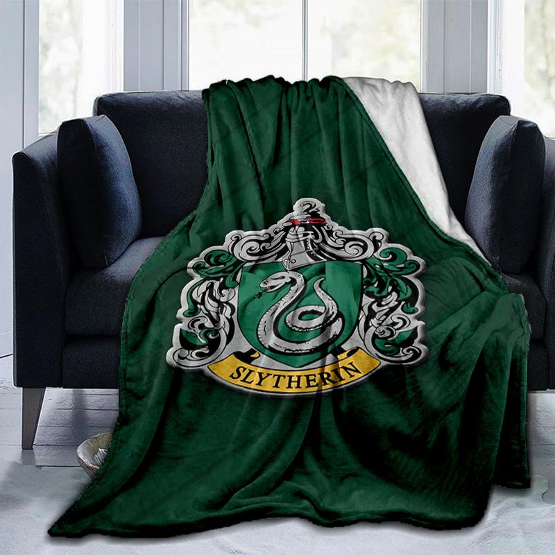 Slytherin House Crest Phone Case CoverPrint Blanket, Soft Blanket For Sofa Office Bed And Travelling Daughter Birthday Gift Esj226