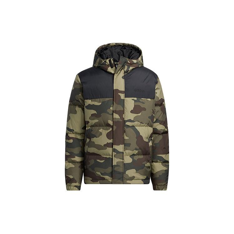 adidas neo M Dwn Camo Puff Camouflage Colorblock Sports With Down Feather Jacket Camouflage Men s H45238 M