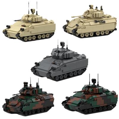M2 M3 Bradley Tanks WW2 Military Models Armored Vehicle Building Blocks Abrams DIY Bricks Educational Toys for Kids Gift