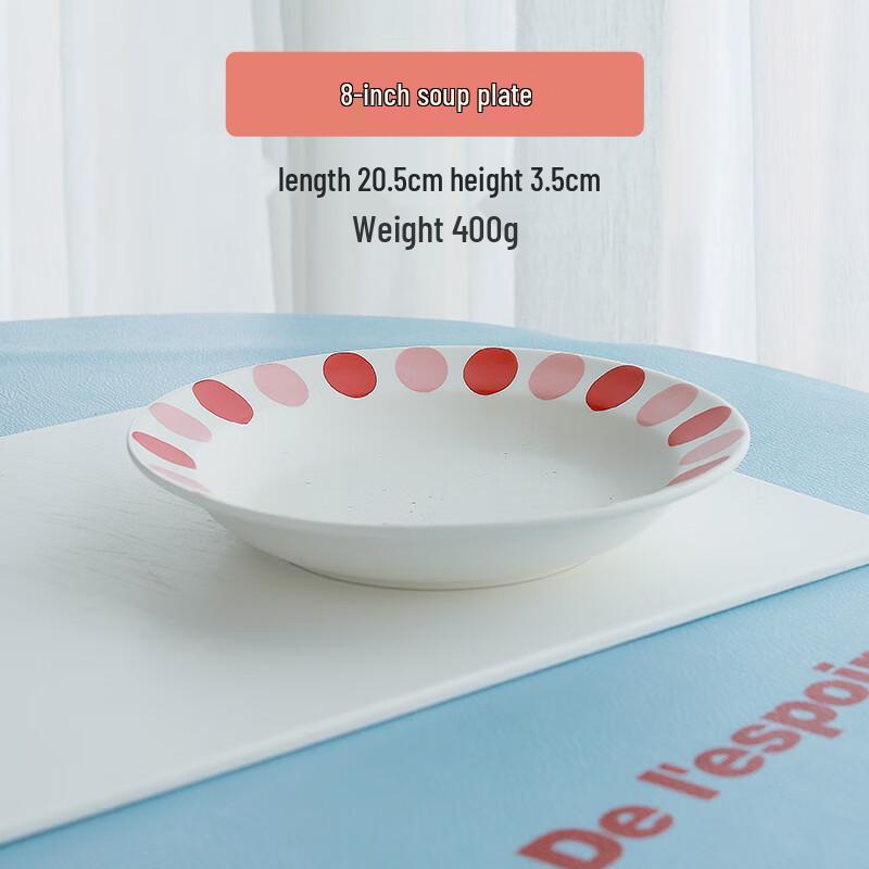 

ZISIZ Ceramic Dinnerware with Small Apple Pattern