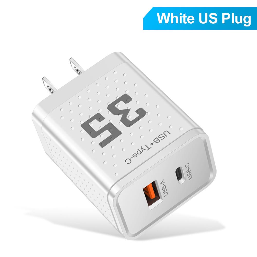 20W 3A Dual PD+USB Charger with US/EU/UK Plugs