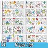 Rollo de papel para colorear de 90 cm con diseño de animales para niños, ideal para rellenar con colores, grafiti, recortes de papel, pintura, material educativo escolar.