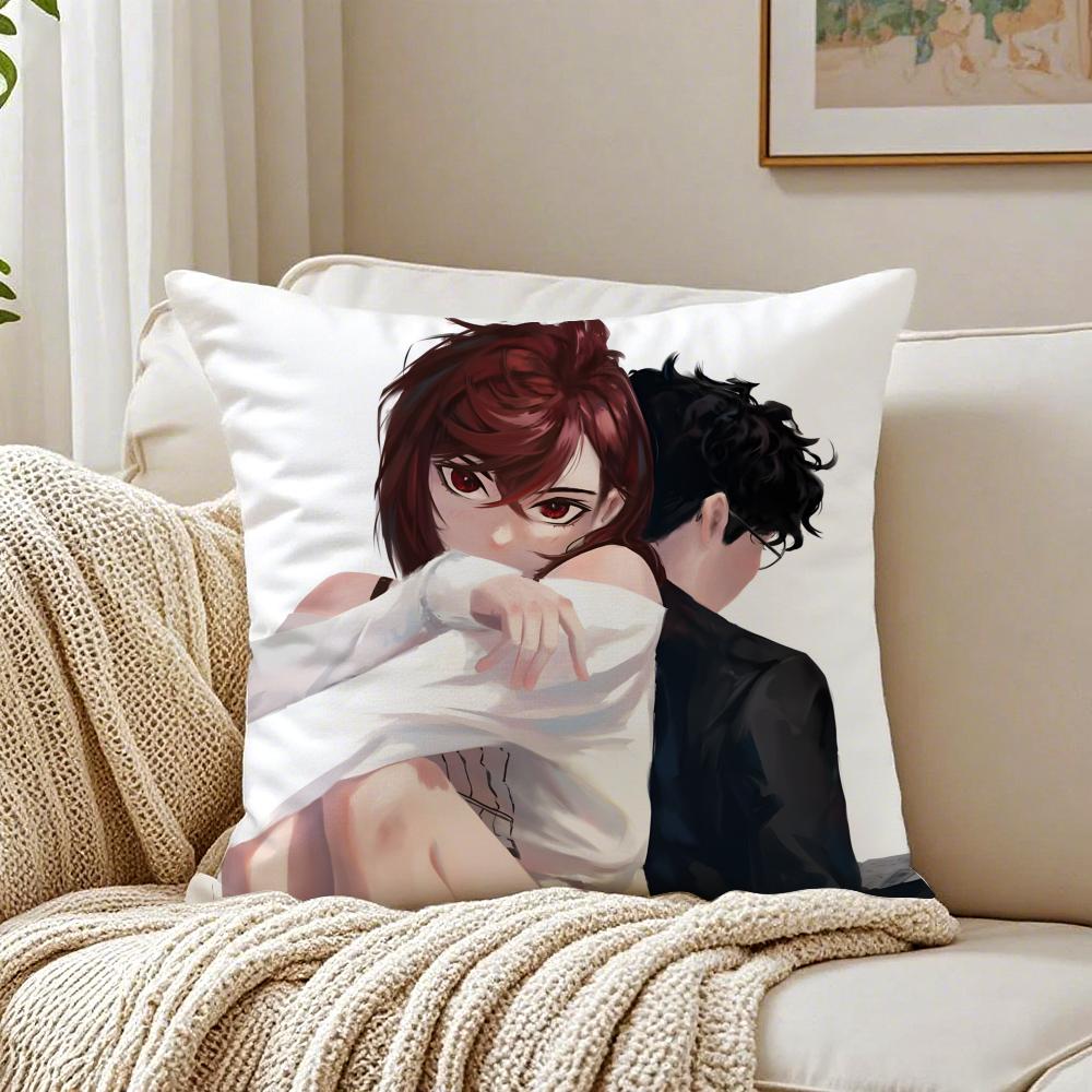 Wacky Japanese Anime DDan Da Dan anime Cushion Cover Pillowcase Antidustmite living Room Sofa Decor Cushion Room