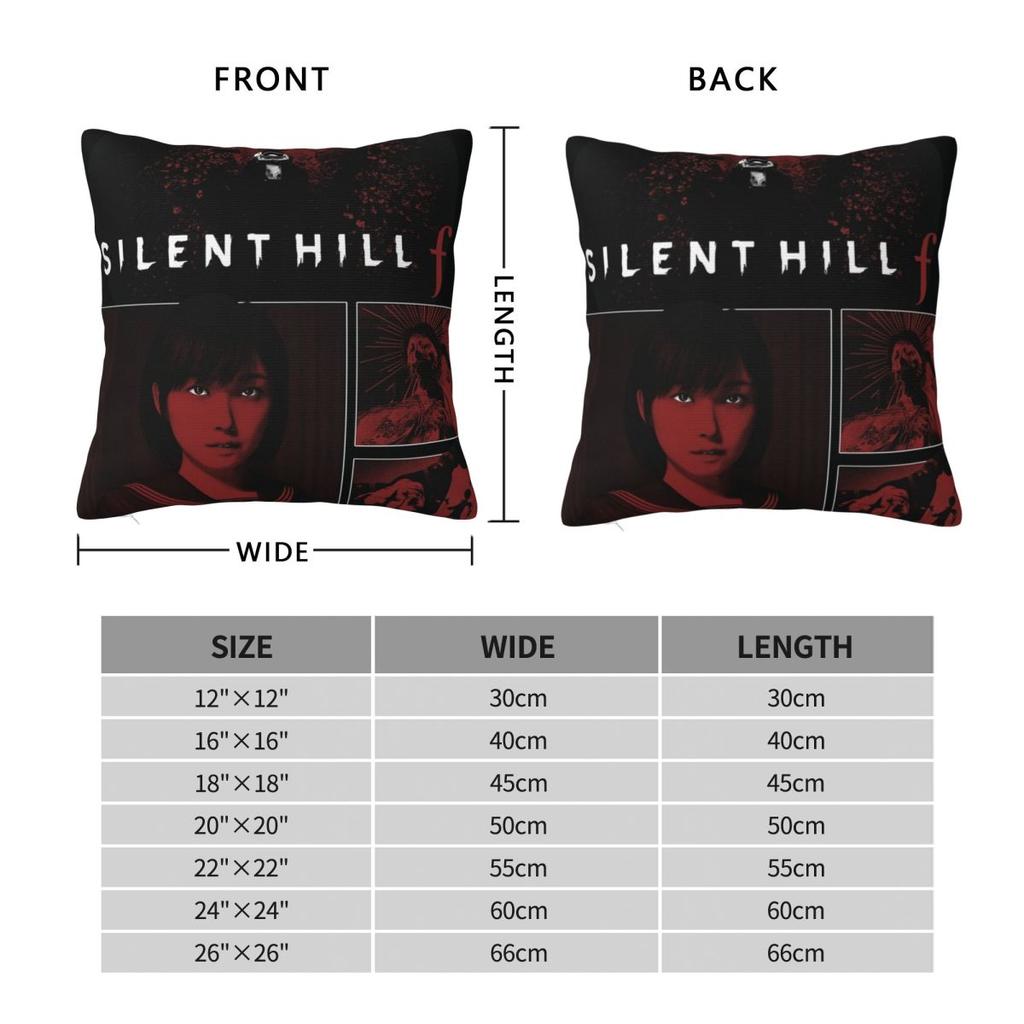 Pillow Cover Silent Hill F Game Hinako Pattern Cushion Cover Novelty Pillow Case For Chair Sofa Home Decoration Pillowcases