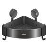Space Aluminum No-Drill Suction Cup Corner Bathroom Shelf