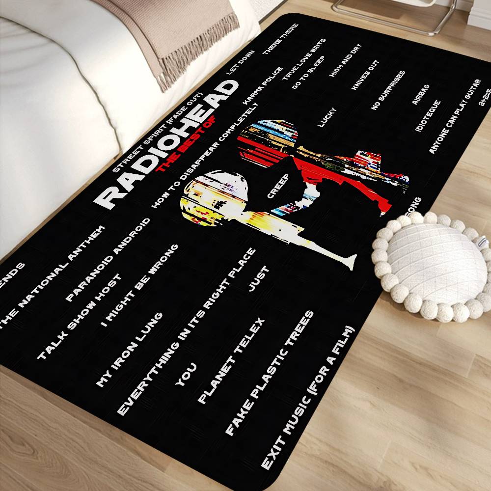 Classic R-Radiohead Rap Band Floor Mat Rectangle Anti-slip Home Soft Badmat Front Door Indoor Outdoor Mat Hotel Decor Mat