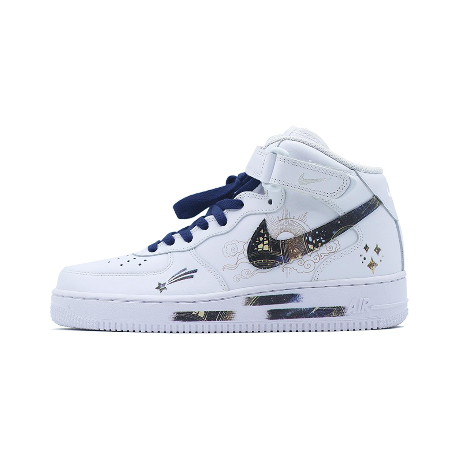 

Nike Air Force 1 Skateboard Shoes Women s Mid Top White/Blue DD9625-100(Team140-) 37.5