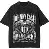 1994 Johnny Cash The Man In Black Washed 100% Cotton T Shirt Streetwear