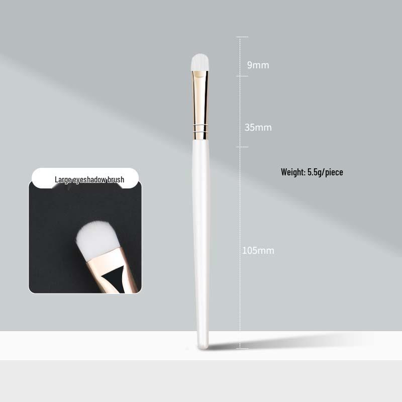 

Молочно-белый набор кистей для начинающих из 5 штук: Тональная основа, Макияж глаз, Угловые брови, Консилер, Тени для век.