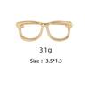 Cute Hollow Out Glasses Brooch Trendy Personality Funny Pin Collar Pin Cartoon Mini Simple Glossy Glasses Brooch Versatile
