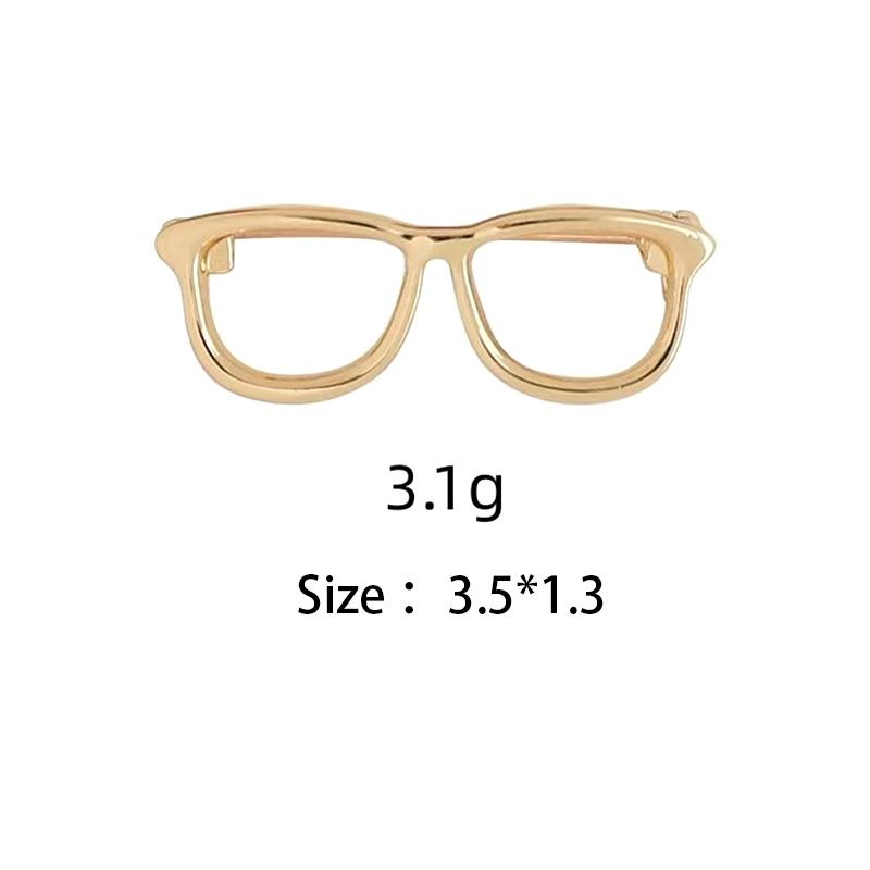 Cute Hollow Out Glasses Brooch Trendy Personality Funny Pin Collar Pin Cartoon Mini Simple Glossy Glasses Brooch Versatile