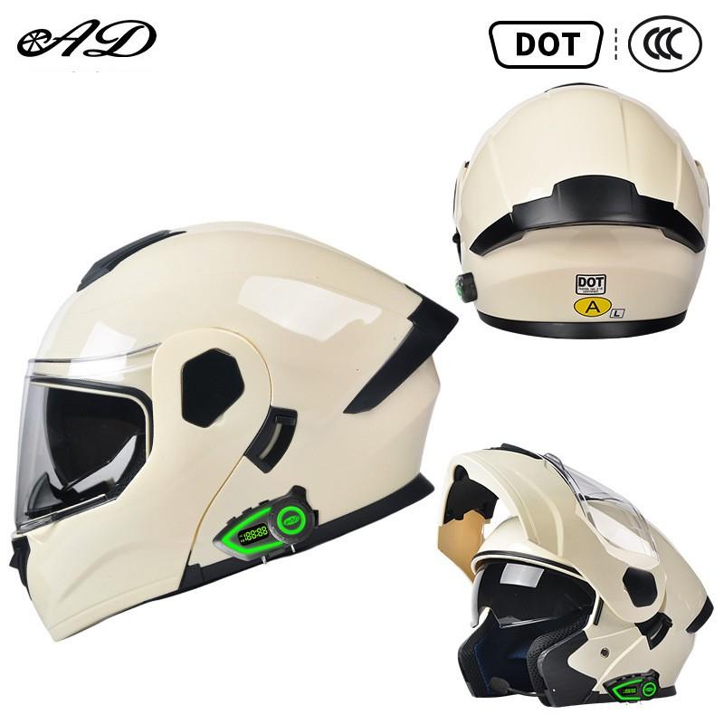 DOT ECE Approved Modular Motorcycle Helmet With Bluetooth Intercom Men Women All Season Riding