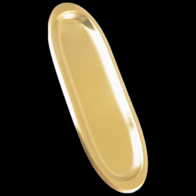 Korean Style Stainless Steel Oval Serving Tray