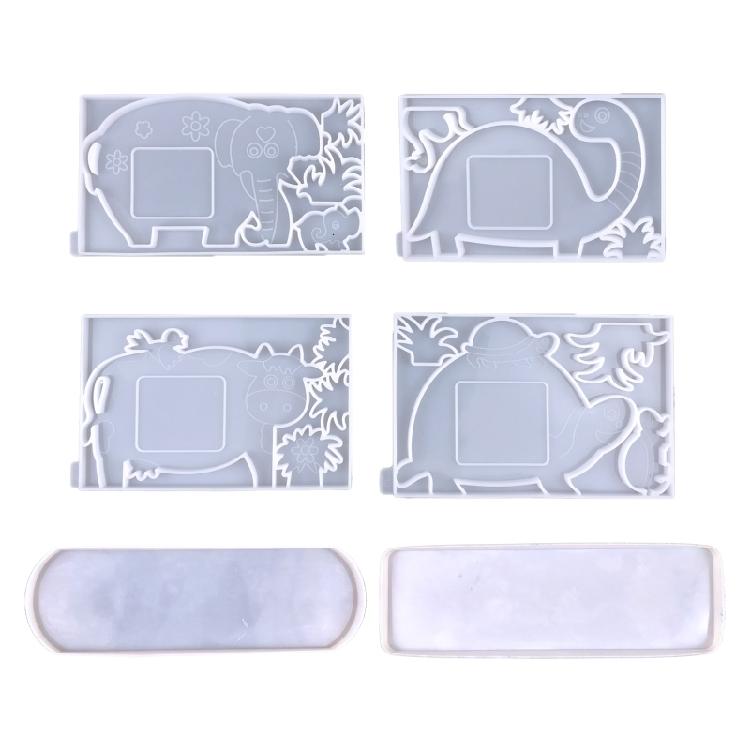 Elephant Cow for Turtle Photo Frame Pendant Silicone Mold Resin Casting Jewelry