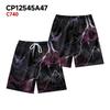 Pantaloncini Casual da Uomo con Elemento Fulmine Oscuro Naturale Europeo e Americano Pantaloni da Spiaggia