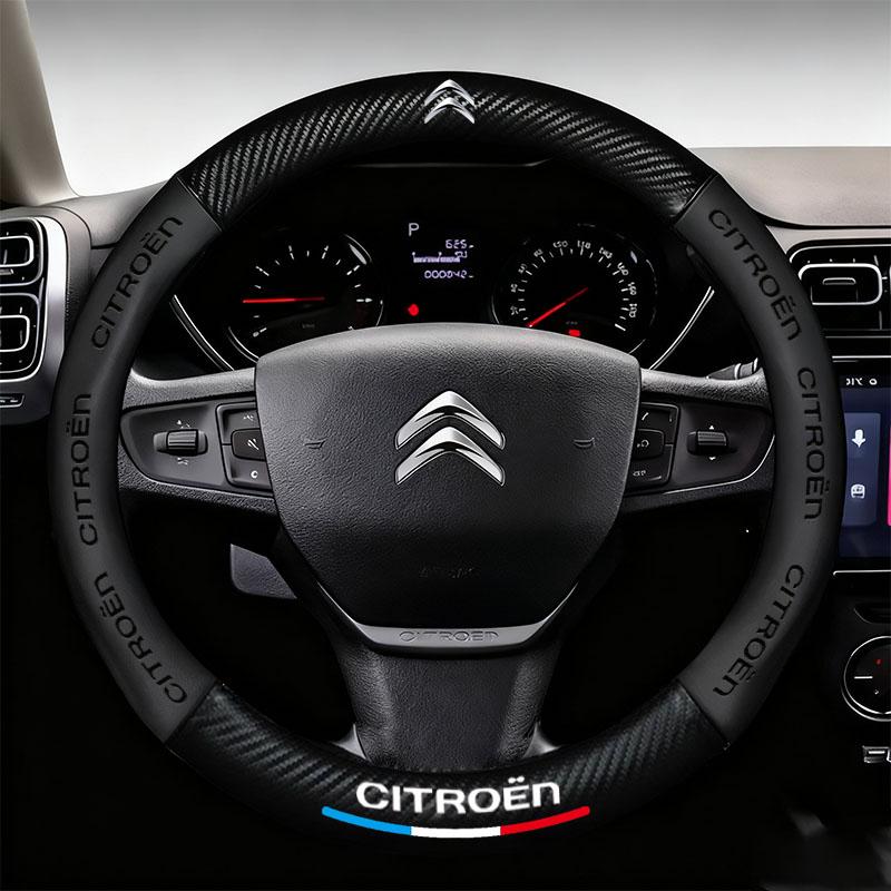 Car Steering Wheel Cover Anti-slip Napa Leather Steering Covers For Citroen C3 C4 X7 Xsara Picasso Crosser C-ELYSEE JUMPY NEMO