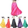 New 2026 Fashion Satin Long Skirt Dance Professional Dancewear Full Skirt Hot 360 Full Circle Satin Long Skirt Swing Dance Decor