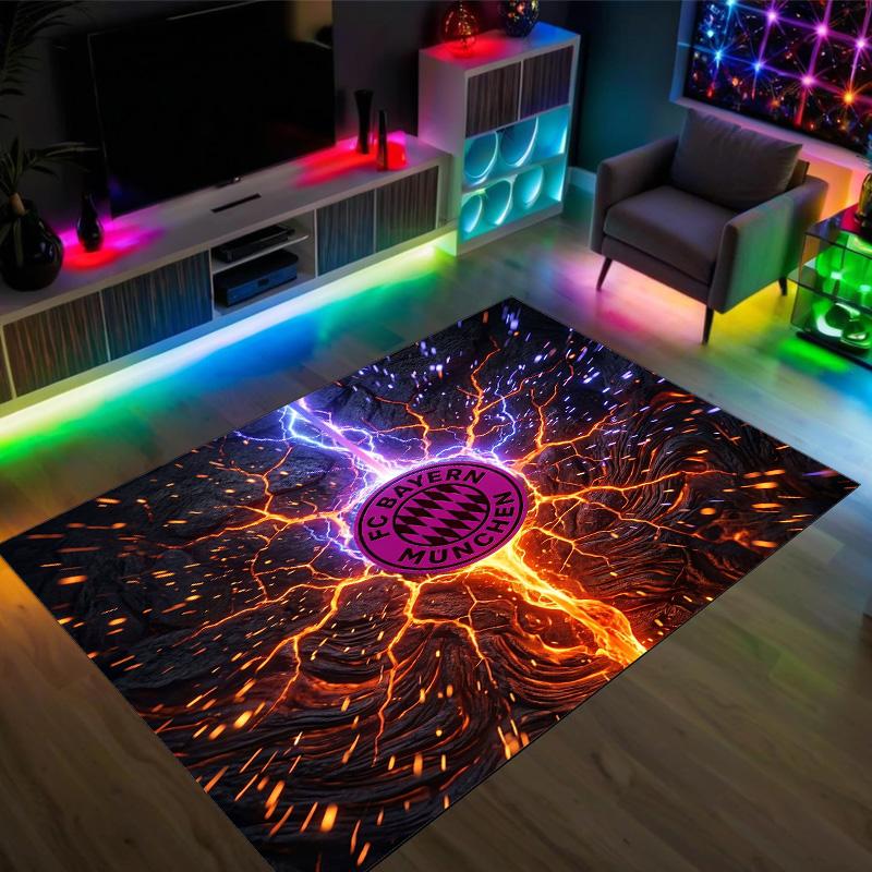 Tappeto in velluto di cristallo con design Bayern Monaco Accogliente Non?Tappeto Stampato Antiscivolo per Camera da Letto Soggiorno Ingresso