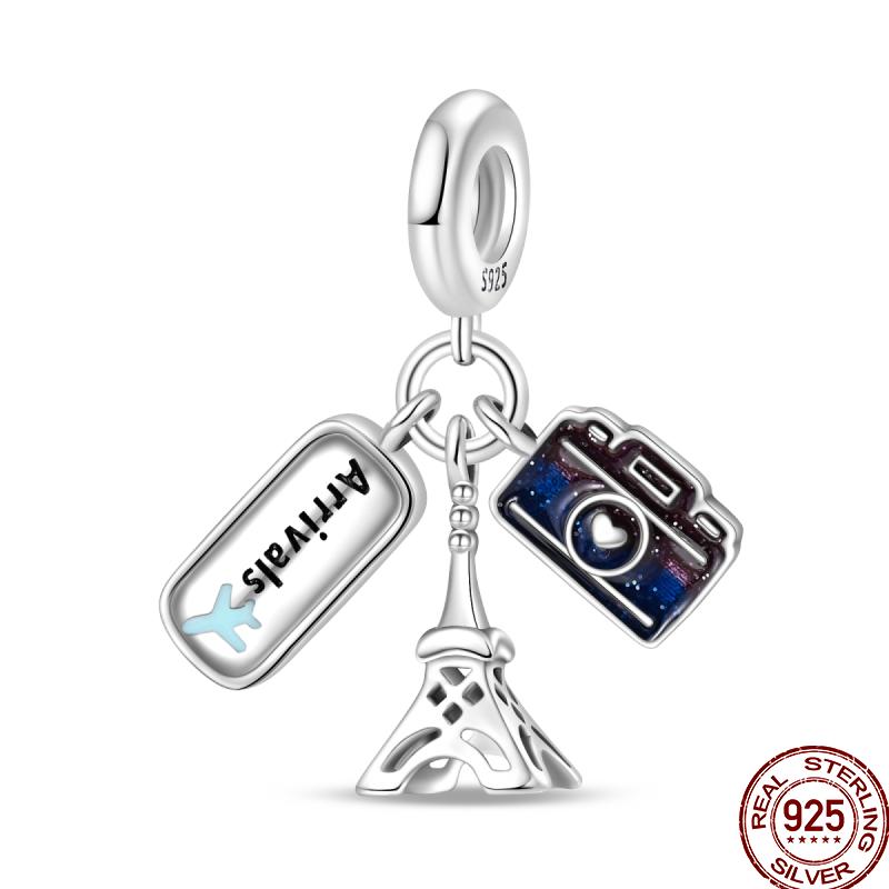 Copper Time Travel Space Travel Camera Bead Pendant Fit 3Mm Original Bracelet Diy Jewelry Gift