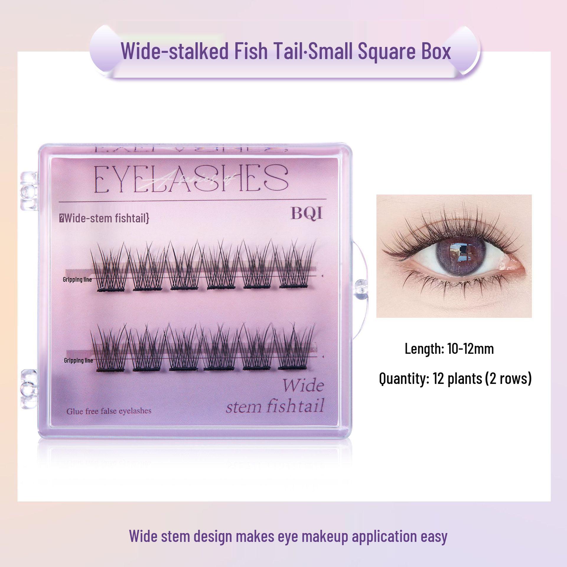 Choose BQI Glue-Free Individual Lashes Trial Pack - Reusable, Cluster Grafting Lashes with Travel Mini Box, No Remover Needed