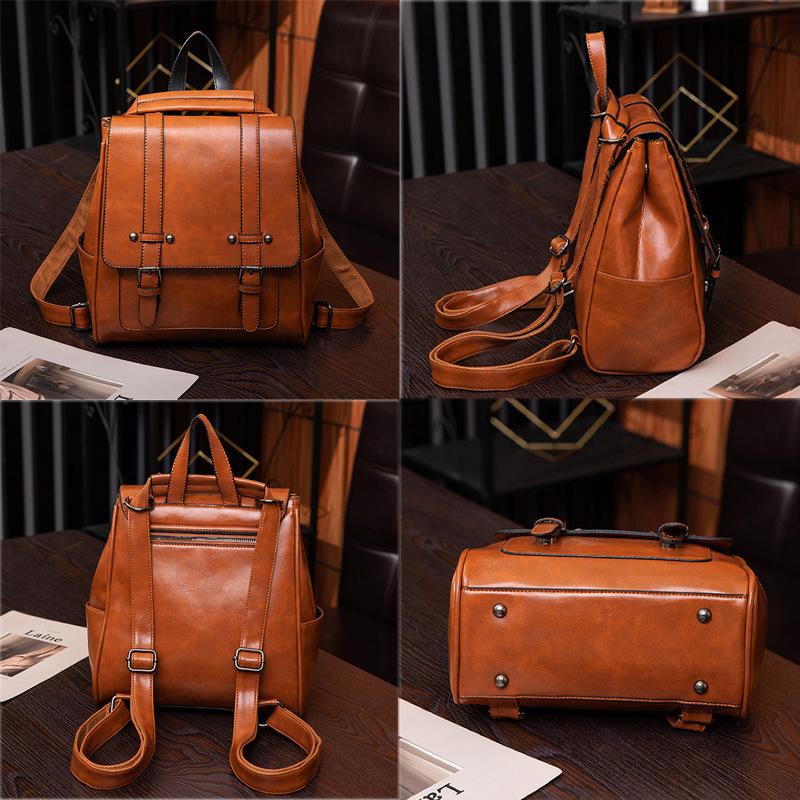 This Backpack Is A Fashionable and Versatile Lady's Bag with A Retro School and British Style