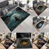 3D Earth Crack Water Cave Rescue Design Rug Non-Slip Machine Washable Carpet Fashion Bedroom Living Room Beach Style Floor Mat