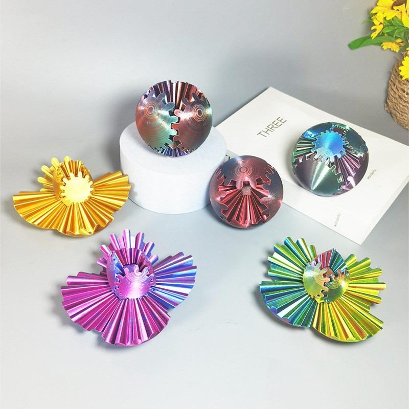 D Printed Colorful Creative Gear Ball Fidget Toy For Kids Rotating Stress Relief