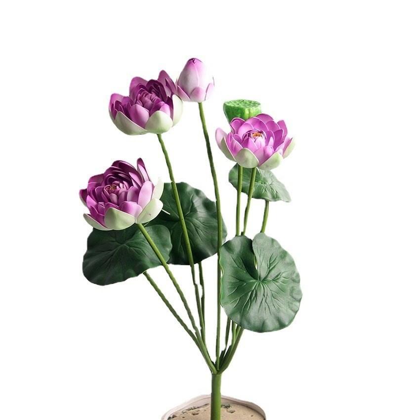 Artificial Lotus Flower 9-Head Fake Pond Decor