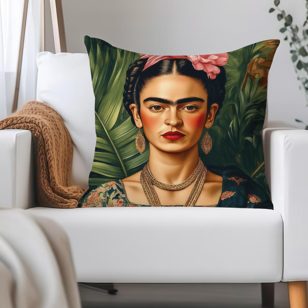 Cartoon F-Frida ART K-kahlo Pillow Case Applicable Space For Guest Rooms Interiors Cars Office House Decoration