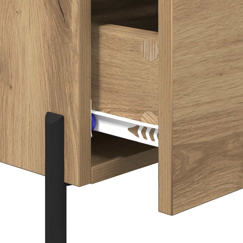 Nightstand Set of 2 Artisan Oak Finish 40 x 35 x 47.5 cm Engineered Wood