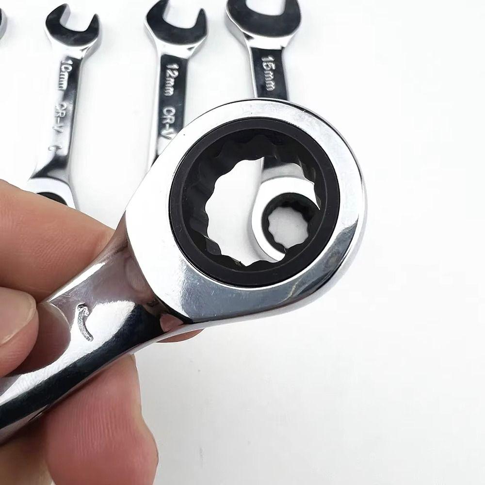 1Pcs 6-19mm Ratchet Socket Spanner 72 Teeth Nut Repair Tool New Stubby Single Wrench