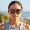 Sports Sunglasses UV400 Mirror Lens Pace Stage Black Matte [Uvex] Anti-fog Cycling/Running/Outdoor (Red)